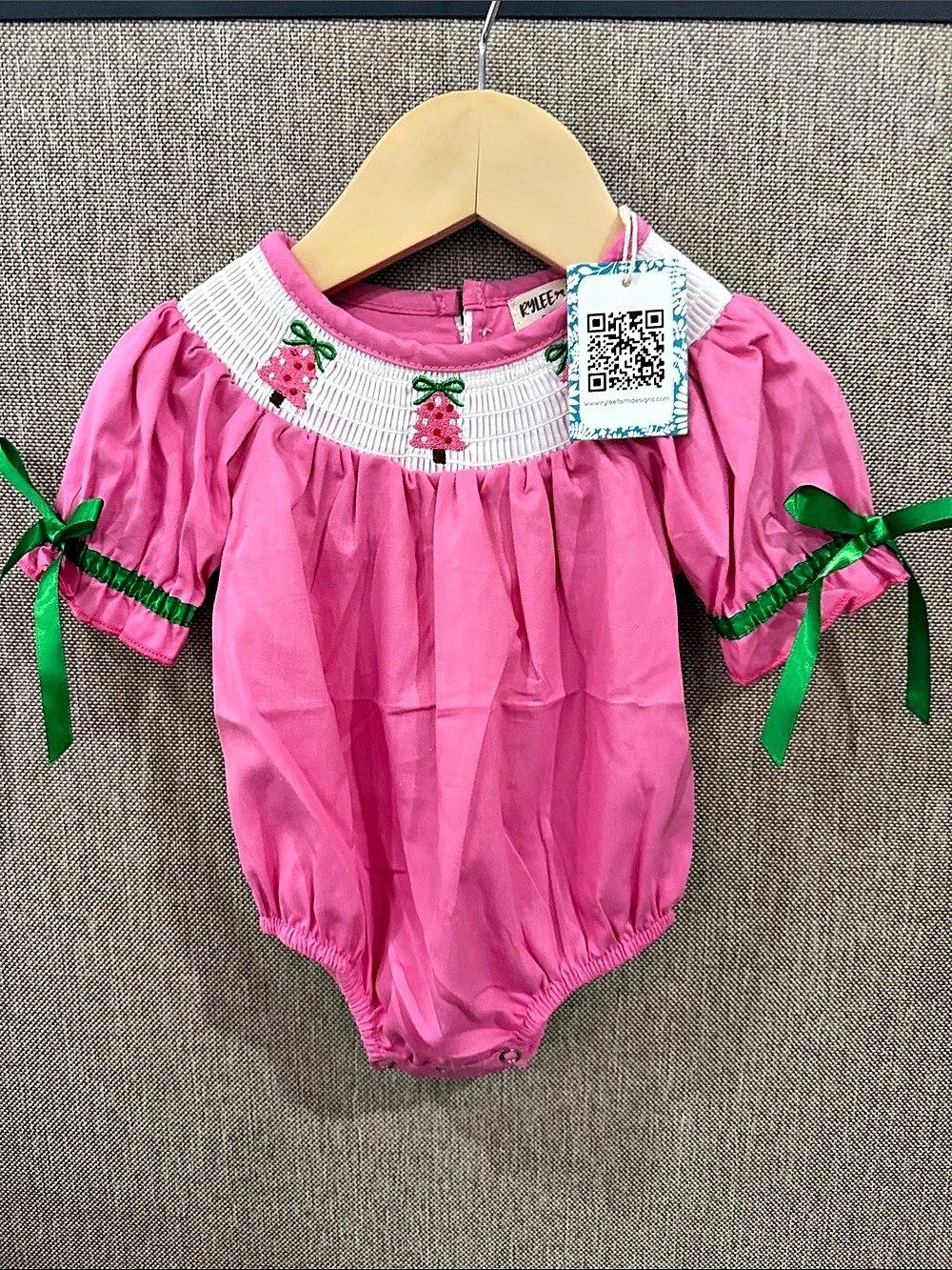 Rylee Faith pink infant romper